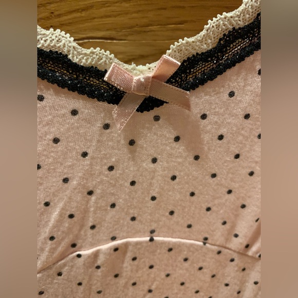 Apt 9 Intimate Light Pink w/ Black Polkadots Summer Nightie - Size: Large - Picture 3 of 6